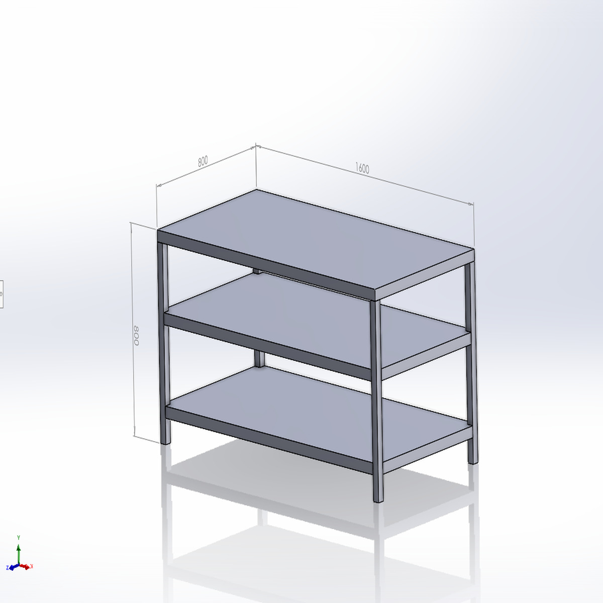 Bàn Inox 3 Tầng Công Nghiệp (Đủ Kích Thước)