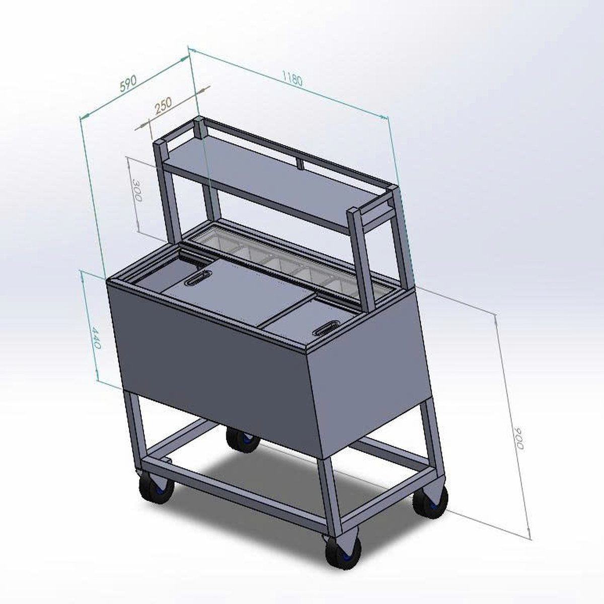 Thùng Đá Inox Có Chân Đứng