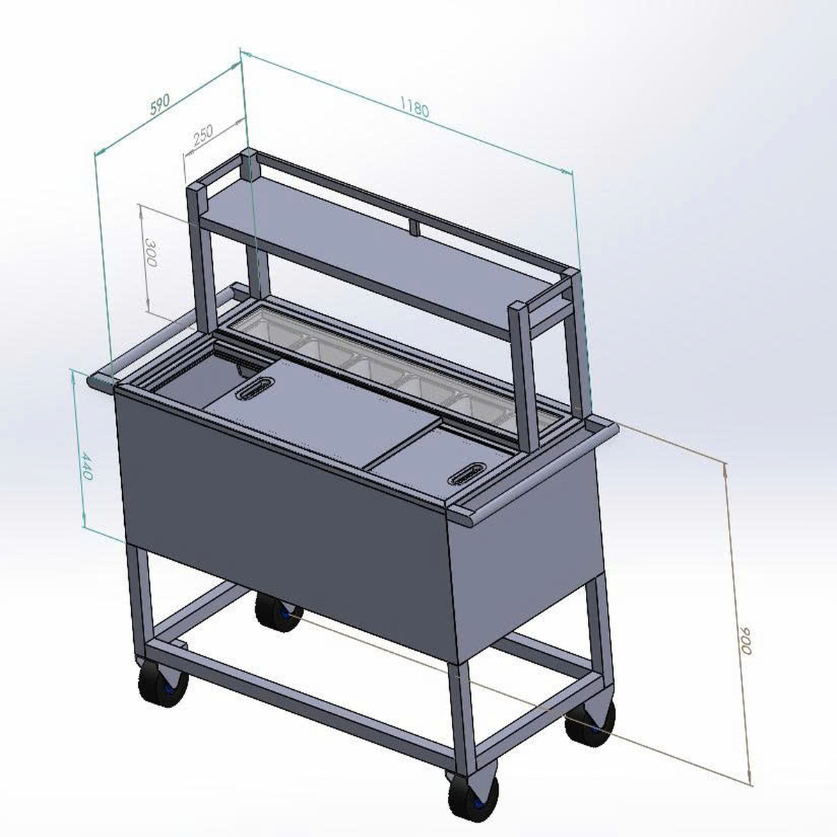 Thùng Đá Inox Có Chân Đứng