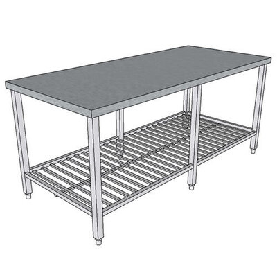 Bàn Chặt Inox, Bàn Sơ Chế 80x180x80 ( có lót gỗ) băm chặt thoải mái