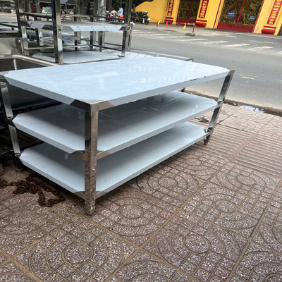 Bàn Inox 3 Tầng Công Nghiệp (Đủ Kích Thước)
