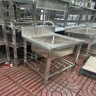 Chậu Rửa Công Nghiệp 1 Hố Tiêu Chuẩn (700x700x800)