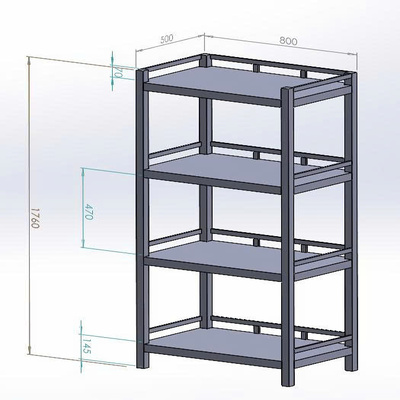 Kệ Inox 4 Tầng Mặt Phẳng
