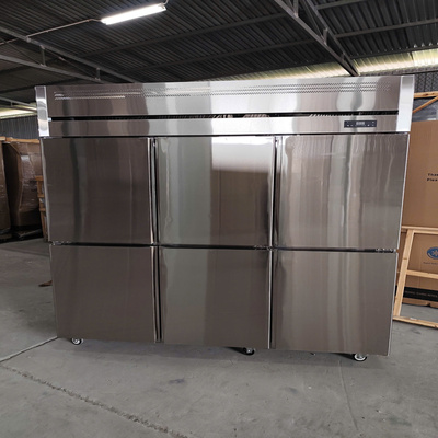 tủ đông inox 6 cánh làm lạnh quạt gió
